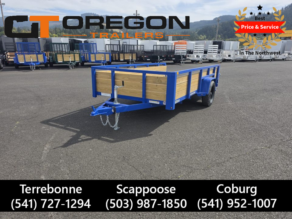New 2027 Sure-Trac 6x12 Tube Top 3 Board Utility 3K GVWR *ROYAL BLUE