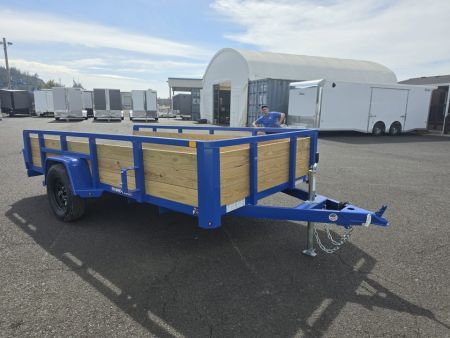 New 2027 Sure-Trac 6x12 Tube Top 3 Board Utility 3K GVWR *ROYAL BLUE