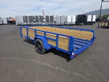 New 2027 Sure-Trac 6x12 Tube Top 3 Board Utility 3K GVWR *ROYAL BLUE