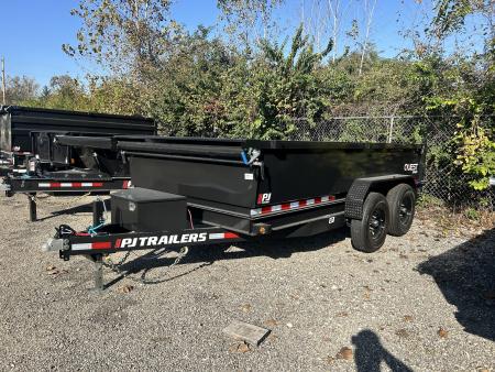 New 2027 PJ Trailers 7 X 14 FT DUMP TRAILER 14K GVWR SPREAD GATE TARP KIT