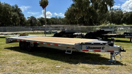 New 2027 DIAMOND C DEC210 ENGINEERED BEAM DECK-OVER TRAILER; 24’X102”; MAX RAMPS; ABS BRAKES; SUPER SINGLE 18 PLY TIRES