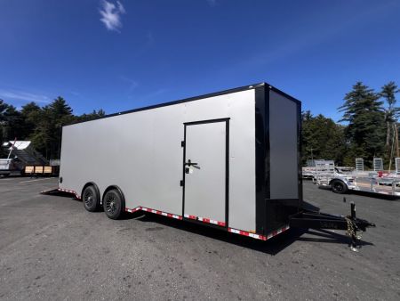 New 2027 Spartan 8.5X24 +2ft V nose/ Spread Torsion/ Blackout / Polycore / 7'6  interior/ Ext. Tongue - 12k GVW