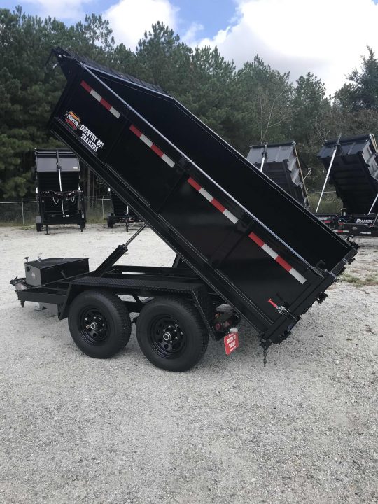 New 2026 Covered Wagon 6x10' Dump, 2' Sides, Spare Tire