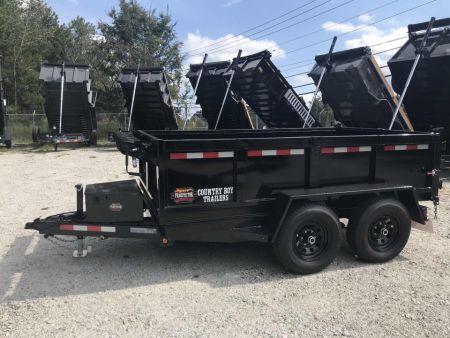 New 2026 Covered Wagon 6x10' Dump, 2' Sides, Spare Tire