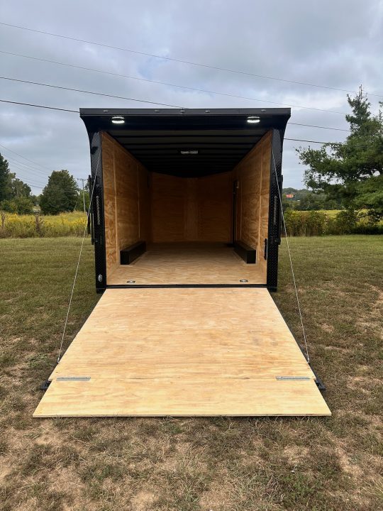 New 2027 8.5x20 Car Hauler 5200 lb torsions Charcoal poly-Blackout- Enclosed Car Hauler