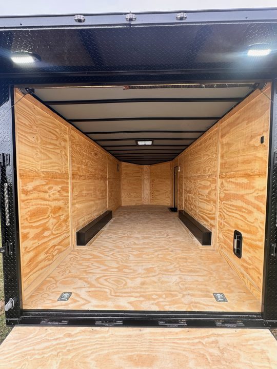 New 2027 8.5x20 Car Hauler 5200 lb torsions Charcoal poly-Blackout- Enclosed Car Hauler