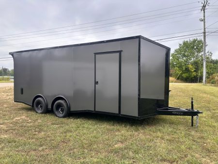 New 2027 8.5x20 Car Hauler 5200 lb torsions Charcoal poly-Blackout- Enclosed Car Hauler
