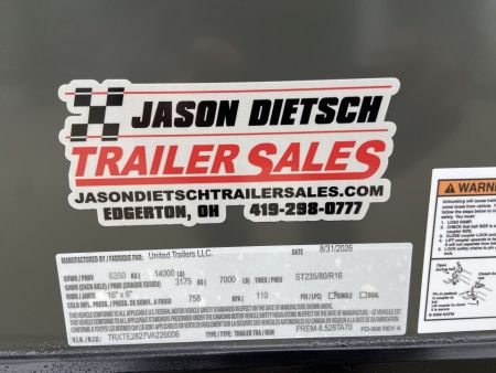 New United Trailers UXT-8.5X20 Contractor Tool Crib