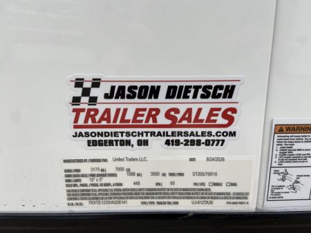 New United Trailers UJ-6X12 Cargo Enclosed Trailer