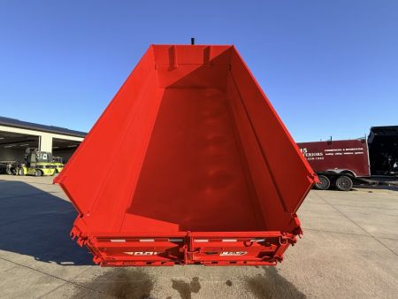 New 2027 H&H Red 83"x16' 15.4k Telescopic I-Beam Gooseneck Dump Trailer