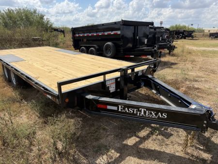 New 2027 East Texas Trailers 102x20ft Bumper Pull Flatbed Trailer