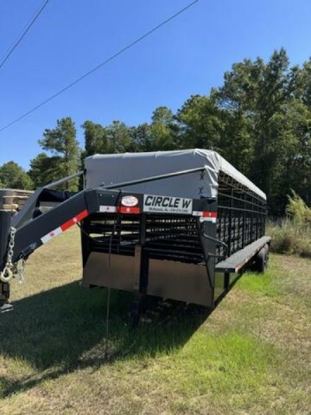 New 2026 24FT Gooseneck Stock Trailer