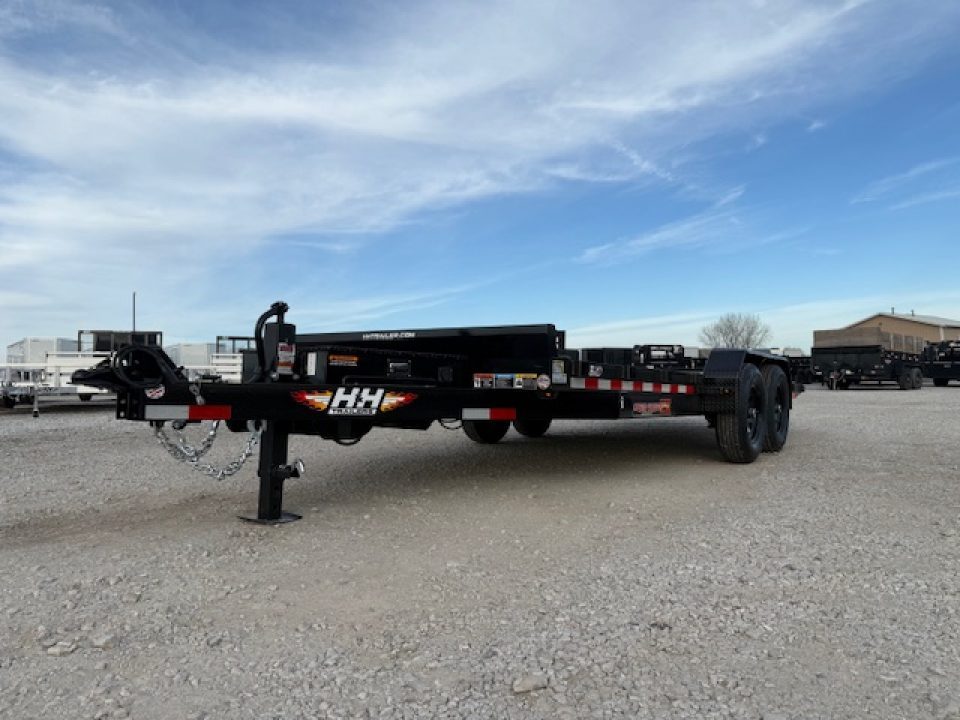 New 2027 H&H 82"X20' 14K Electric Tilt Speed Loader Car Hauler Trailer Trailer