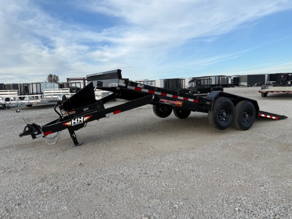 New 2027 H&H 82"X20' 14K Electric Tilt Speed Loader Car Hauler Trailer Trailer
