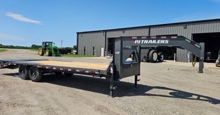 New 2027 PJ Trailers Quest Series 102x25 15k Deckover Gooseneck Equipment Trailer