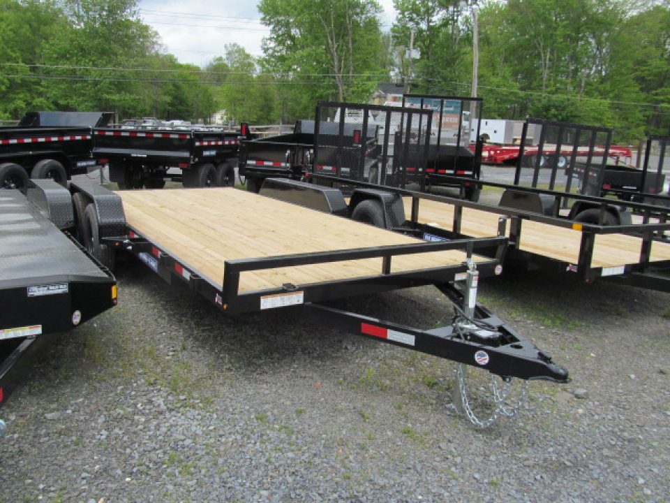 New Sure-Trac 7 X 18 + 2 7K Wood Deck Car Hauler