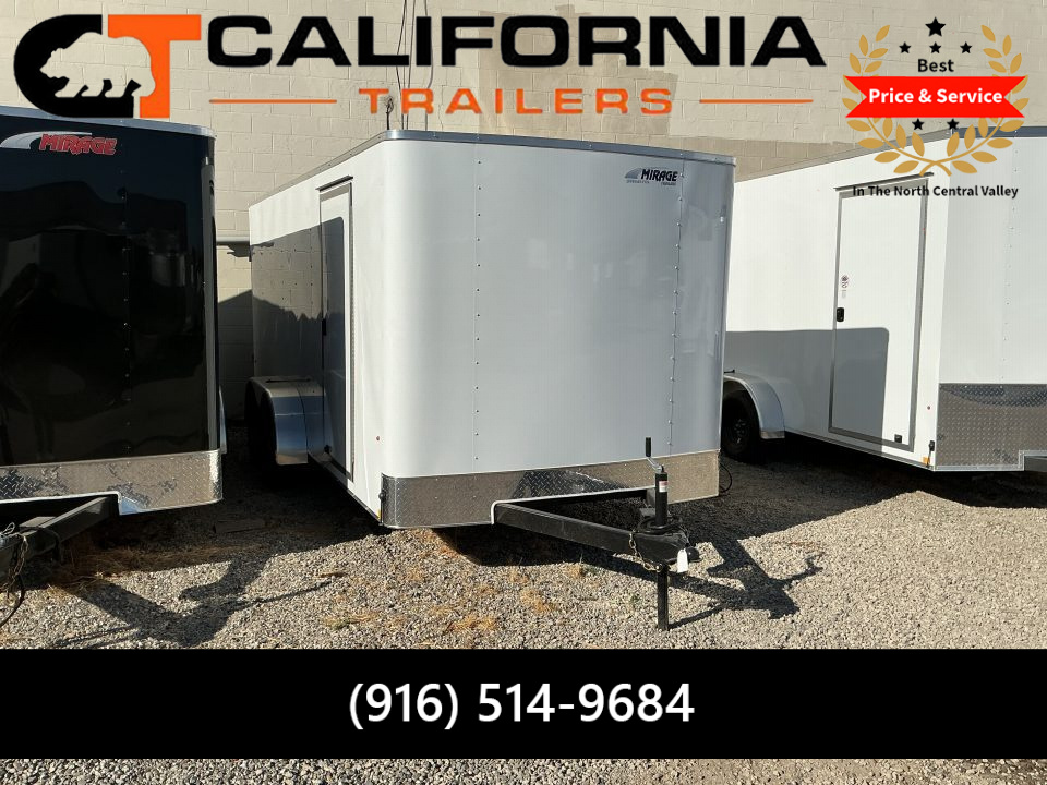 New 2027 Mirage Trailers 7x14 EXPO Cargo Flat Top Round Front 7K Cargo / Enclosed Trailer