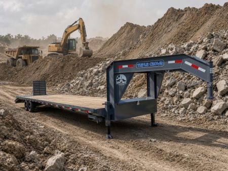 New 2026 Triple Crown Trailers 40' Equipment Trailer with Mega Ramps 35ft + 5ft Dovetail Equipment Trailer