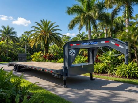 New 2026 Triple Crown Trailers 40' Equipment Trailer with Mega Ramps, 35ft + 5ft Dovetail Equipment Trailer