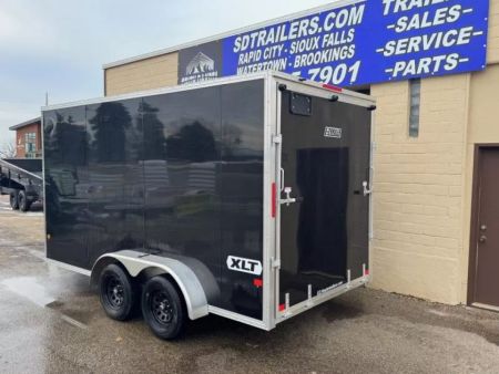 New 2027 ALCOM 7x14 All Aluminum Extra Height Cargo / Enclosed Trailer