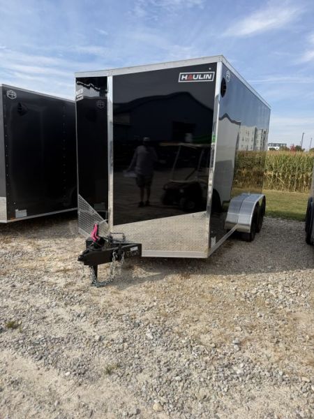 New 2027 HAULIN ENCLOSED HLAFT714TA2 7X14 TA RAMP DOOR (GVW:7000) BLACK