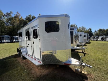New 2027 Adam 2 Horse Straightload JuLite Bumper Pull Horse Trailer