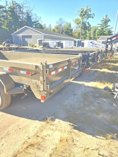 New 2026 Load Trail 83 X 14 ECON DUMP 18IN SIDES GRAY Dump Trailer