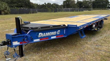 New 2027 Diamond C DET208 DECK OVER POWER TILT TRAILER, HYDRO JACK , WIRELESS REMOTE, SOLAR CHARGER