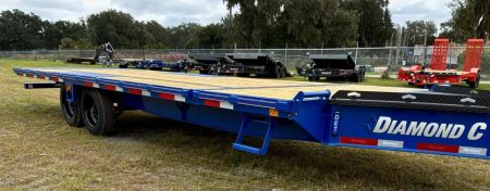 New 2027 Diamond C DET208 DECK OVER POWER TILT TRAILER, HYDRO JACK , WIRELESS REMOTE, SOLAR CHARGER