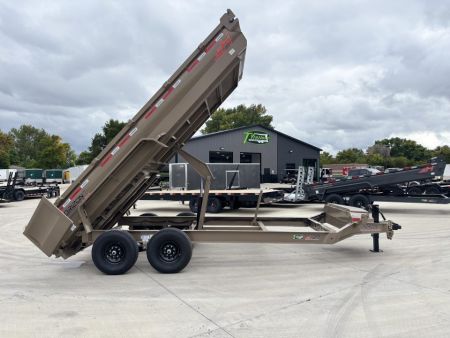 New NEW 2027 Horizon LZ7BP 16’x83”X24” 7 ga floor Dump Trailer 2-7000 lb axles = 14K