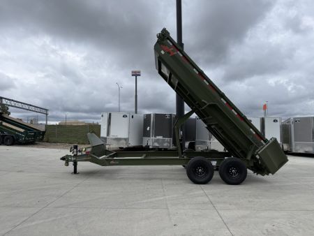 New NEW 2027 Horizon LZ7BP 16’x83”X24” 7 ga floor Dump Trailer 2-7000 lb axles = 14K