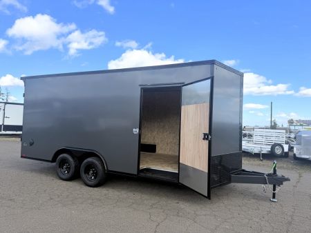 New 2027 Compass 8.5x18- 10k Composite Charcoal Cargo / Enclosed Trailer