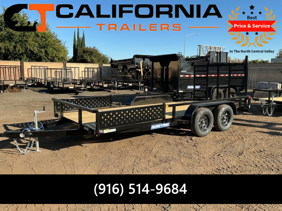 New 2027 Sure-Trac 7x16 Tube Top ATV 7K Utility Trailer