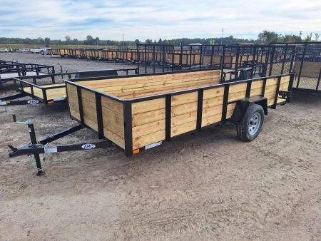 New 2027 AMO 76x14 High Woodside Utility Trailer W/ Led Lights & Spring Assist Gate
