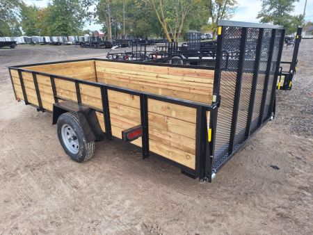 New 2027 AMO 76x14 High Woodside Utility Trailer W/ Led Lights & Spring Assist Gate