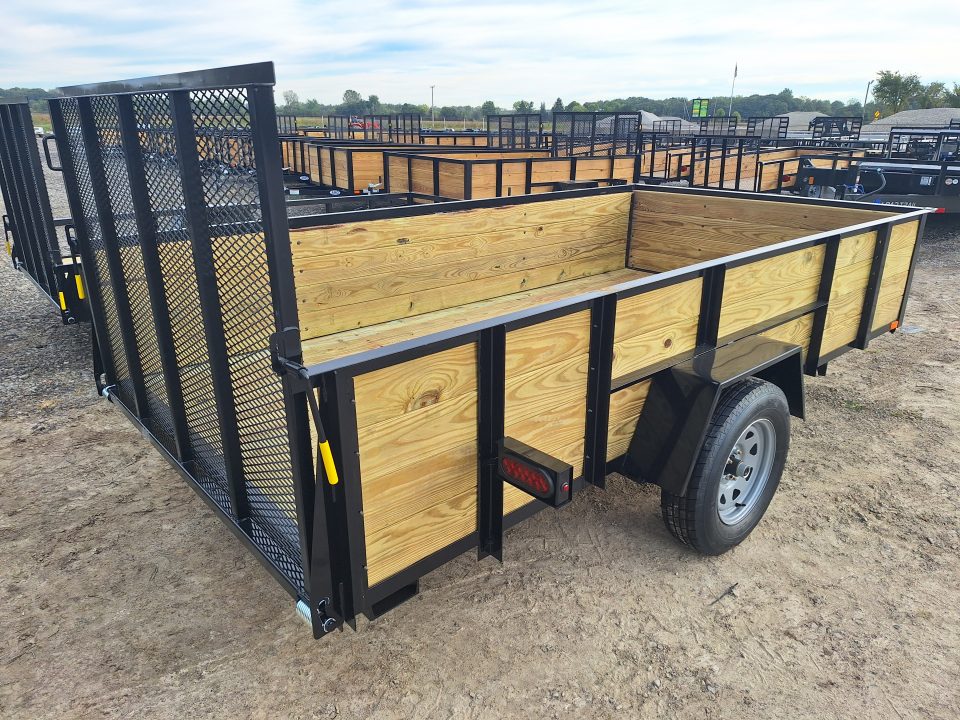 New 2027 AMO 76x12 Woodside Utility Trailer W/Led Lights and Spring Assist Gate