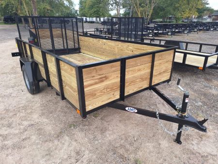 New 2027 AMO 76x12 Woodside Utility Trailer W/Led Lights and Spring Assist Gate