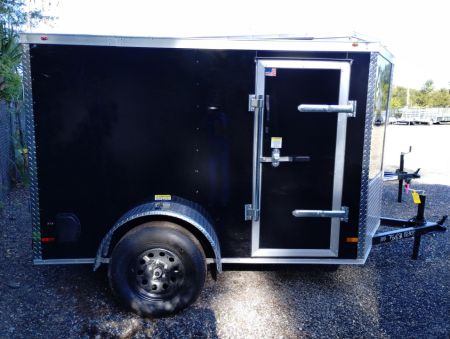 New 2026 Quality Cargo 5 x 8 Single Axle Black Enclosed Trailer