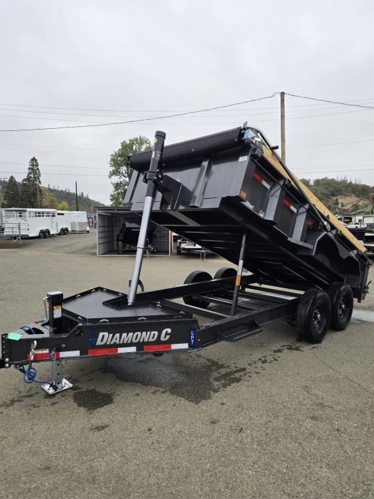 New SALE! 15500 GVWR DUMP TRAILER 2027 Diamond C LPT207 82X14 LOW PROFILE CARBON METALLIC