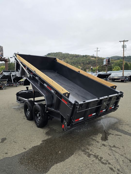 New SALE! 15500 GVWR DUMP TRAILER 2027 Diamond C LPT207 82X14 LOW PROFILE CARBON METALLIC