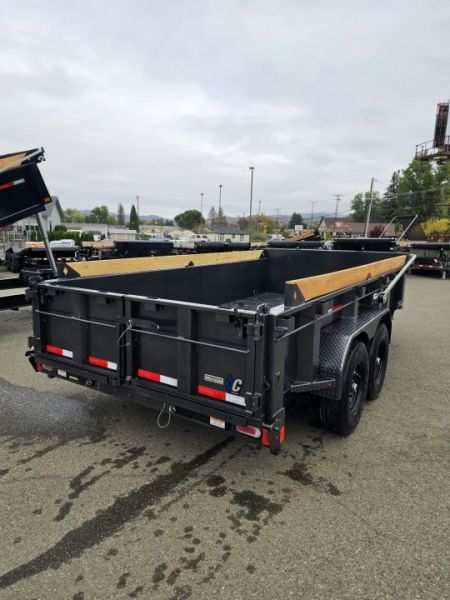 New SALE! 15500 GVWR DUMP TRAILER 2027 Diamond C LPT207 82X14 LOW PROFILE CARBON METALLIC