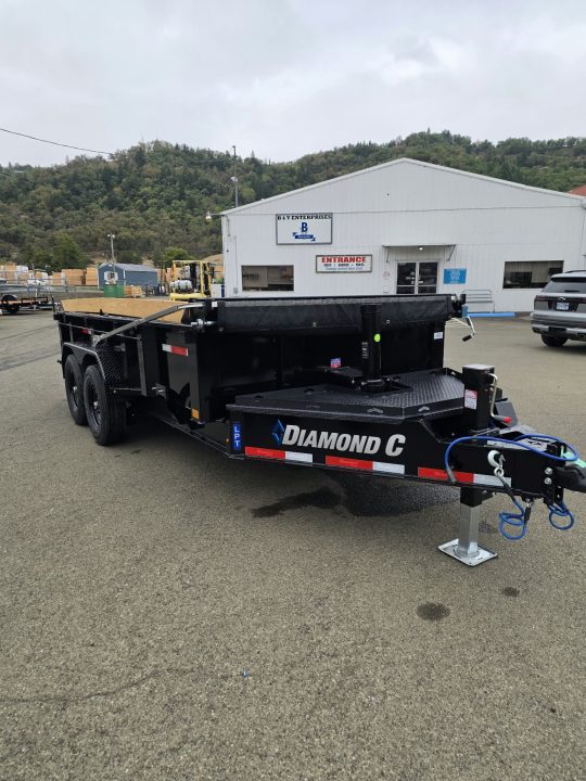 New SALE! 15500 GVWR DUMP TRAILER 2027 Diamond C LPT207 82X14 LOW PROFILE ONYX BLACK