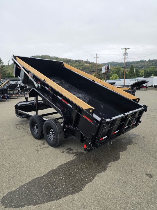New SALE! 15500 GVWR DUMP TRAILER 2027 Diamond C LPT207 82X14 LOW PROFILE ONYX BLACK