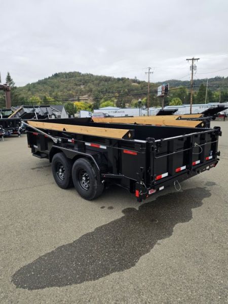 New SALE! 15500 GVWR DUMP TRAILER 2027 Diamond C LPT207 82X14 LOW PROFILE ONYX BLACK