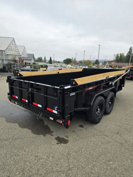 New SALE! 15500 GVWR DUMP TRAILER 2027 Diamond C LPT207 82X14 LOW PROFILE ONYX BLACK