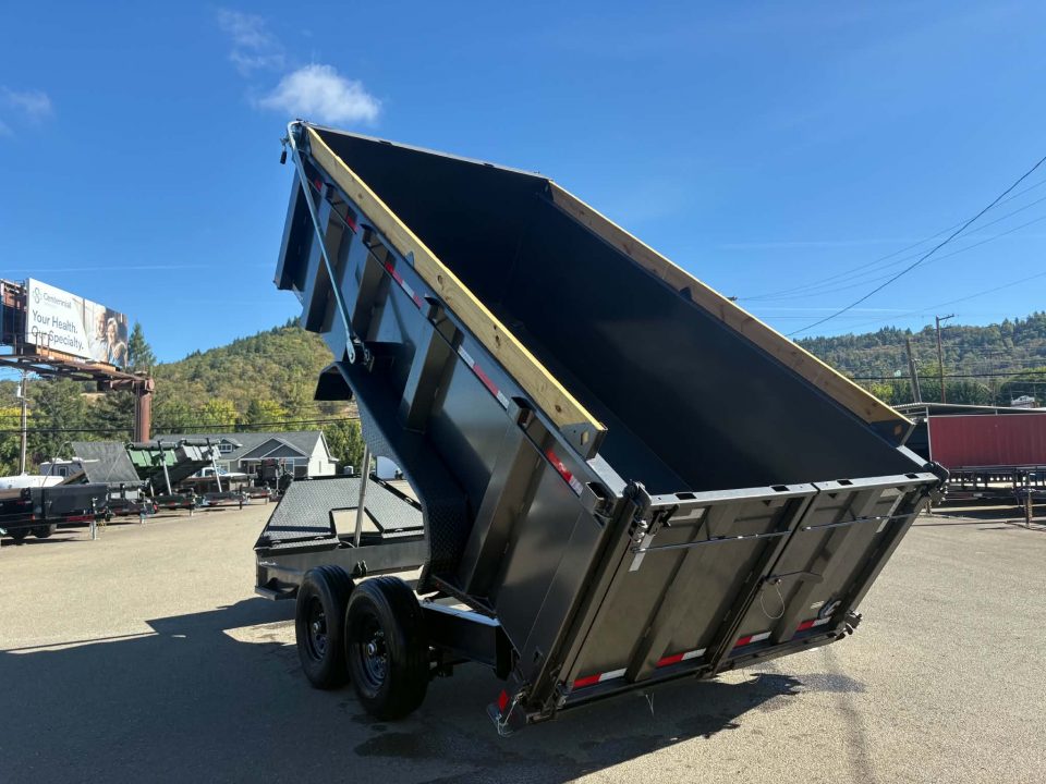 New SALE! 15500 GVWR 44" SIDES DUMP TRAILER 2027 Diamond C LPT207 82X14 LITHIUM BATTERY CARBON METALLIC GRAY