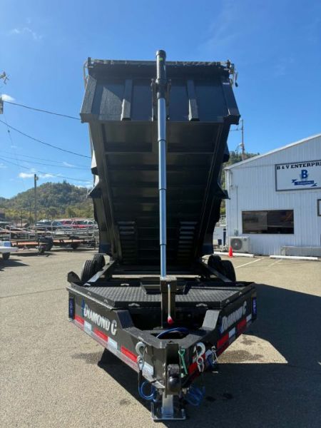 New SALE! 15500 GVWR 44" SIDES DUMP TRAILER 2027 Diamond C LPT207 82X14 LITHIUM BATTERY CARBON METALLIC GRAY
