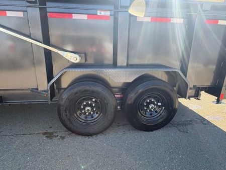 New SALE! 15500 GVWR 44" SIDES DUMP TRAILER 2027 Diamond C LPT207 82X14 LITHIUM BATTERY CARBON METALLIC GRAY