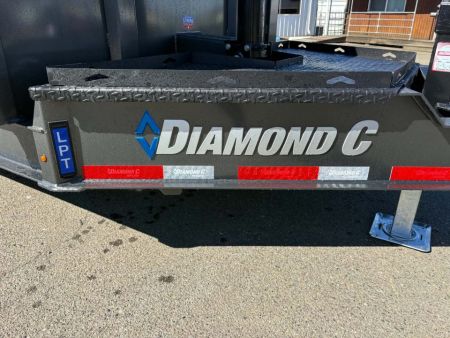 New SALE! 15500 GVWR 44" SIDES DUMP TRAILER 2027 Diamond C LPT207 82X14 LITHIUM BATTERY CARBON METALLIC GRAY