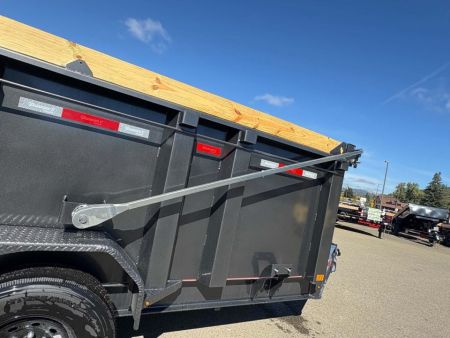 New SALE! 15500 GVWR 44" SIDES DUMP TRAILER 2027 Diamond C LPT207 82X14 LITHIUM BATTERY CARBON METALLIC GRAY
